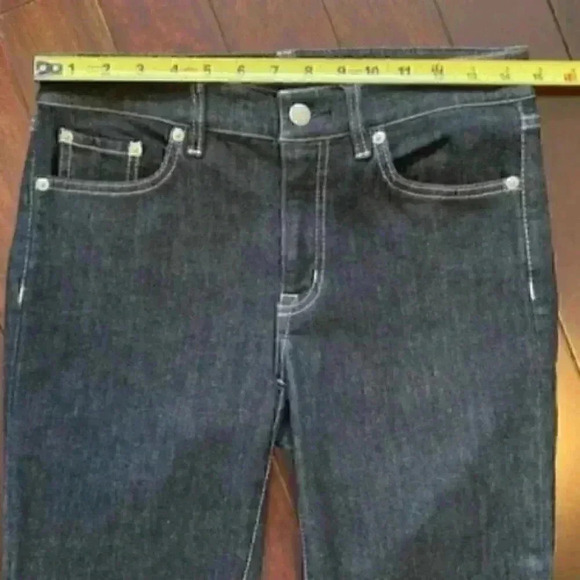 Ralph Lauren Premier Skinny Jeans Ankle Cropped Black Contrast Stitch Size 2 - Picture 6 of 15